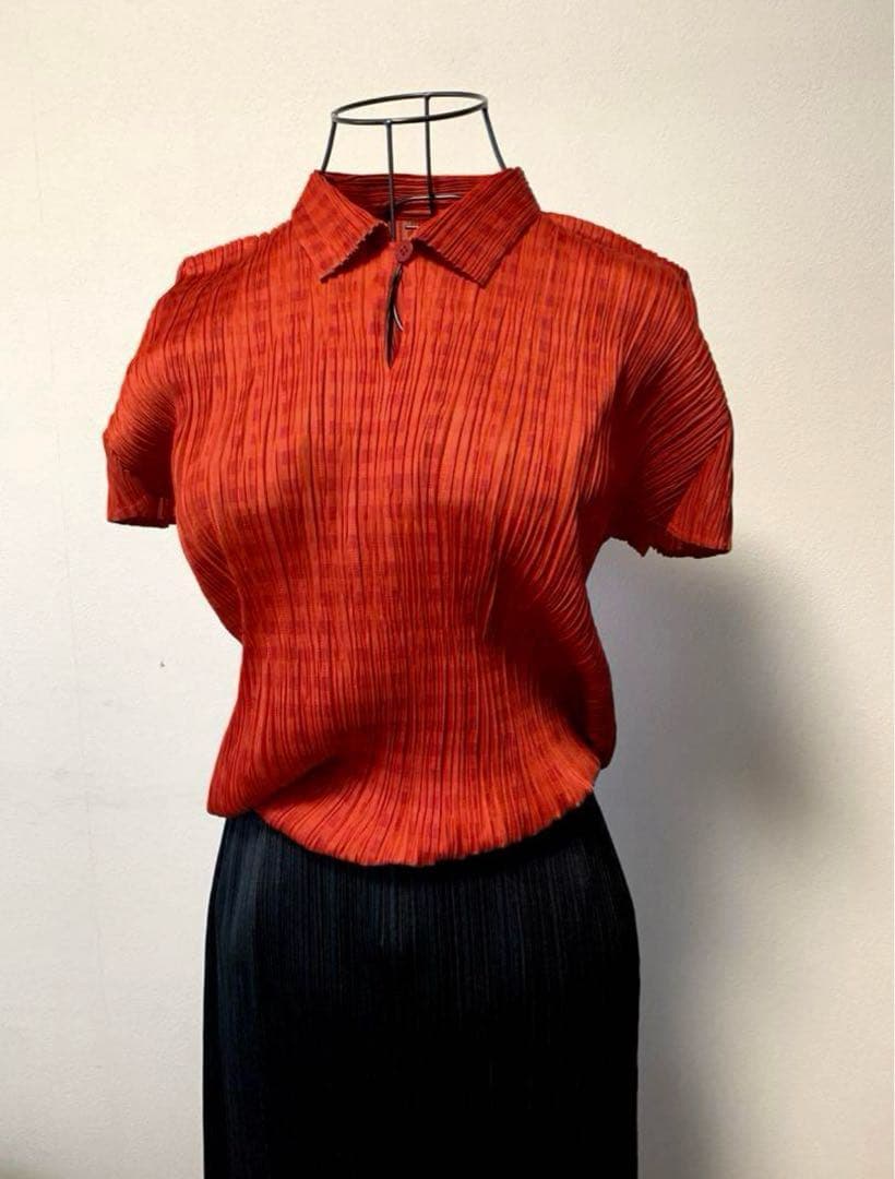 美品　PLEATS PLEASE チェック柄 トップス