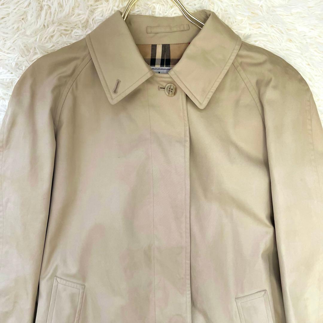バーバリー ステンカラーコート ノバチェック ロング ヴィンテージ ベージュ