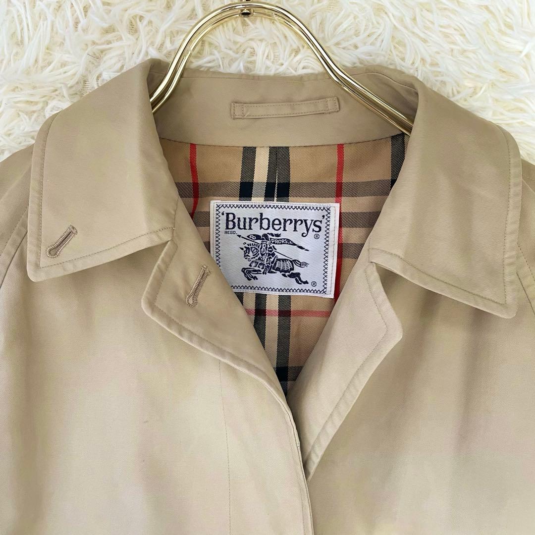 バーバリー ステンカラーコート ノバチェック ロング ヴィンテージ ベージュ