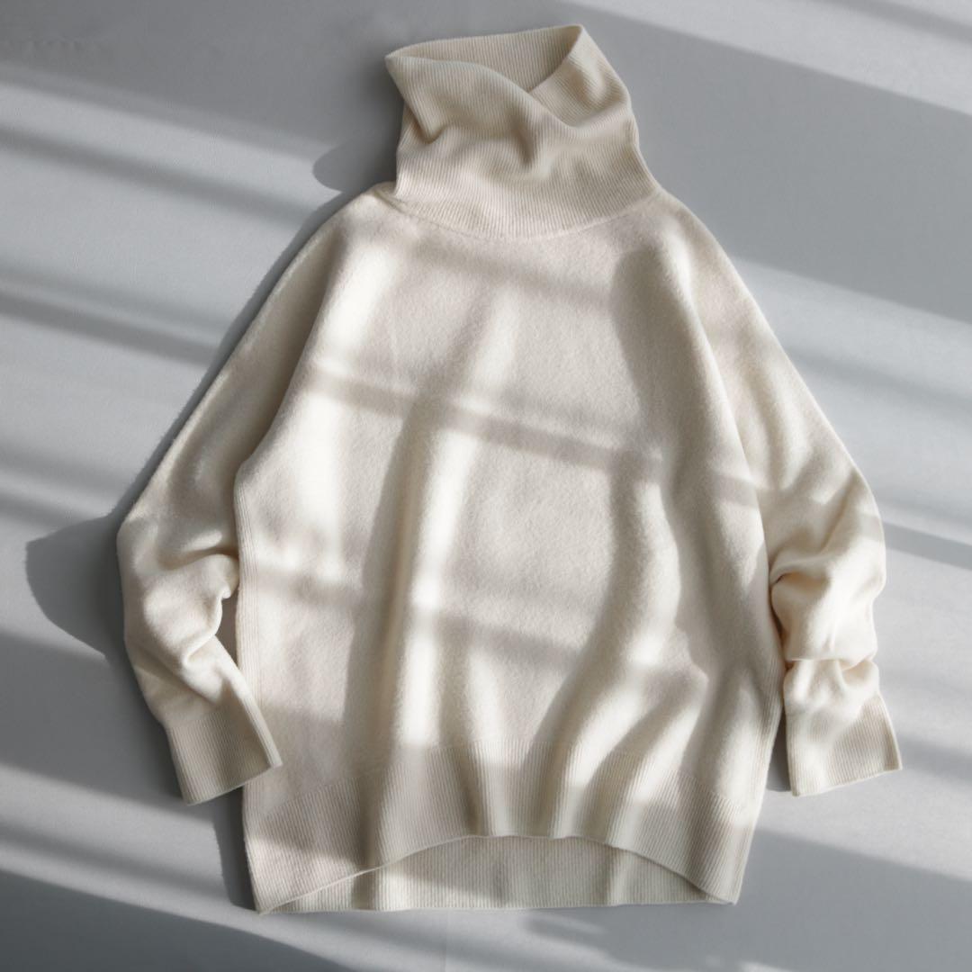 【手仕上げクリーニング済】ドゥーズィエムクラス タートルネックニットプルオーバー