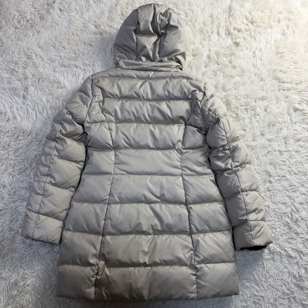 マックスアンドコー XL ロングコート 42 グレー系 フード付き