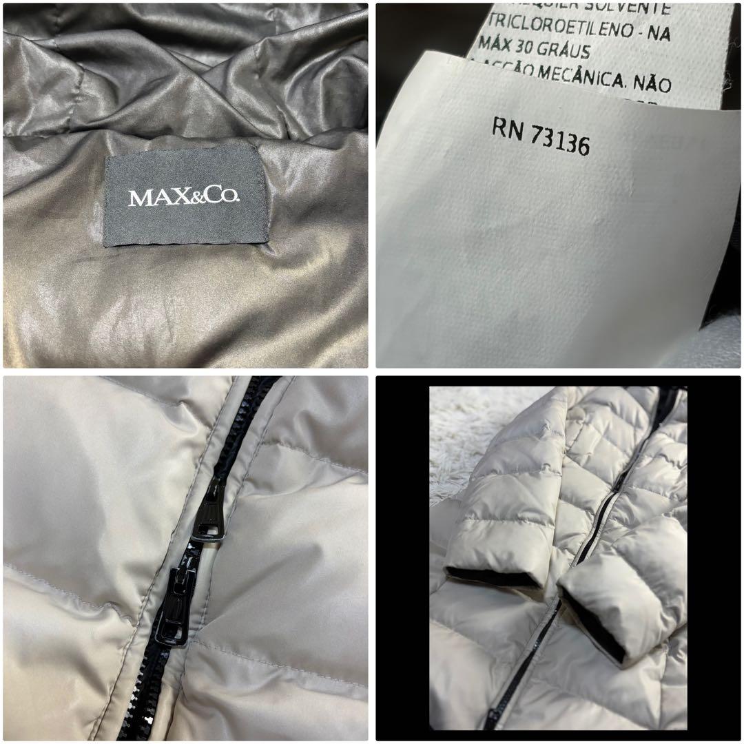 マックスアンドコー XL ロングコート 42 グレー系 フード付き