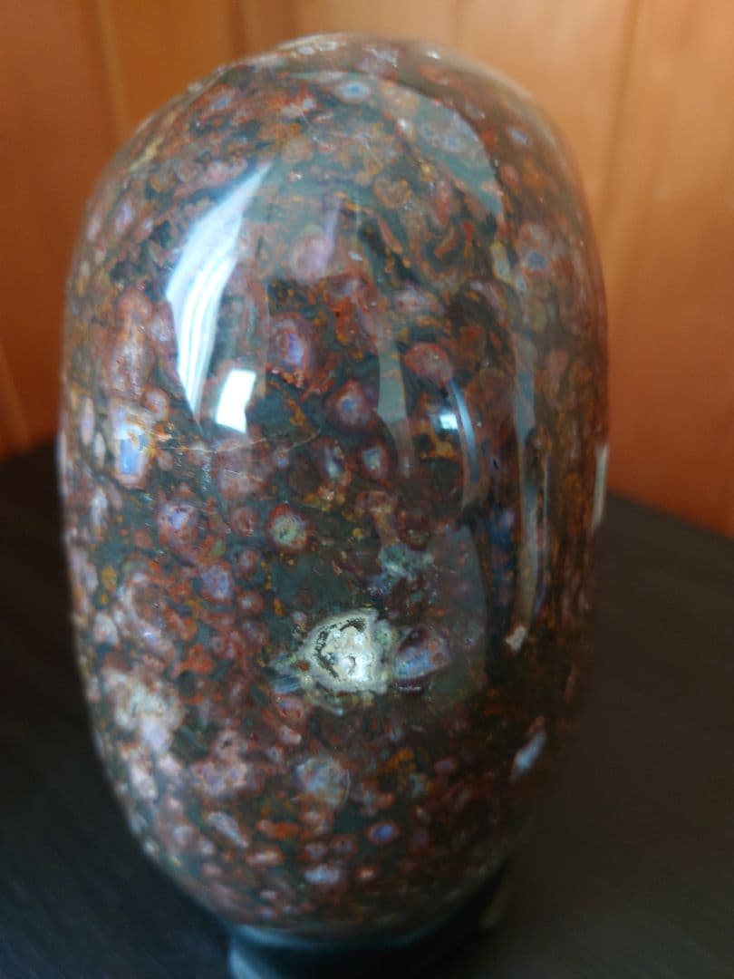 津軽　錦石　台座付き　鑑賞石　青森県津軽西海岸　自然石　盆石　水石