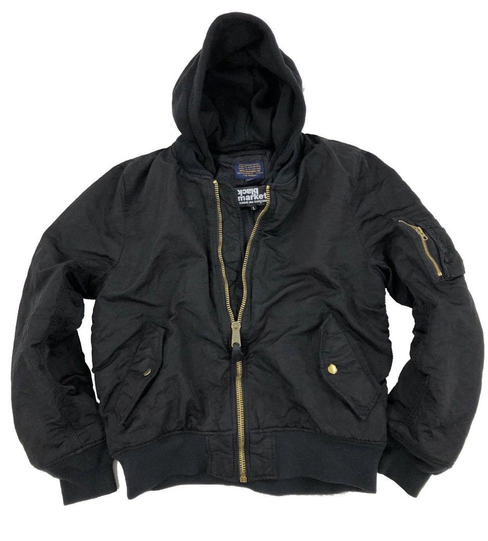 ブラックマーケット　コムデギャルソン × アルファ MA-1 ブラック