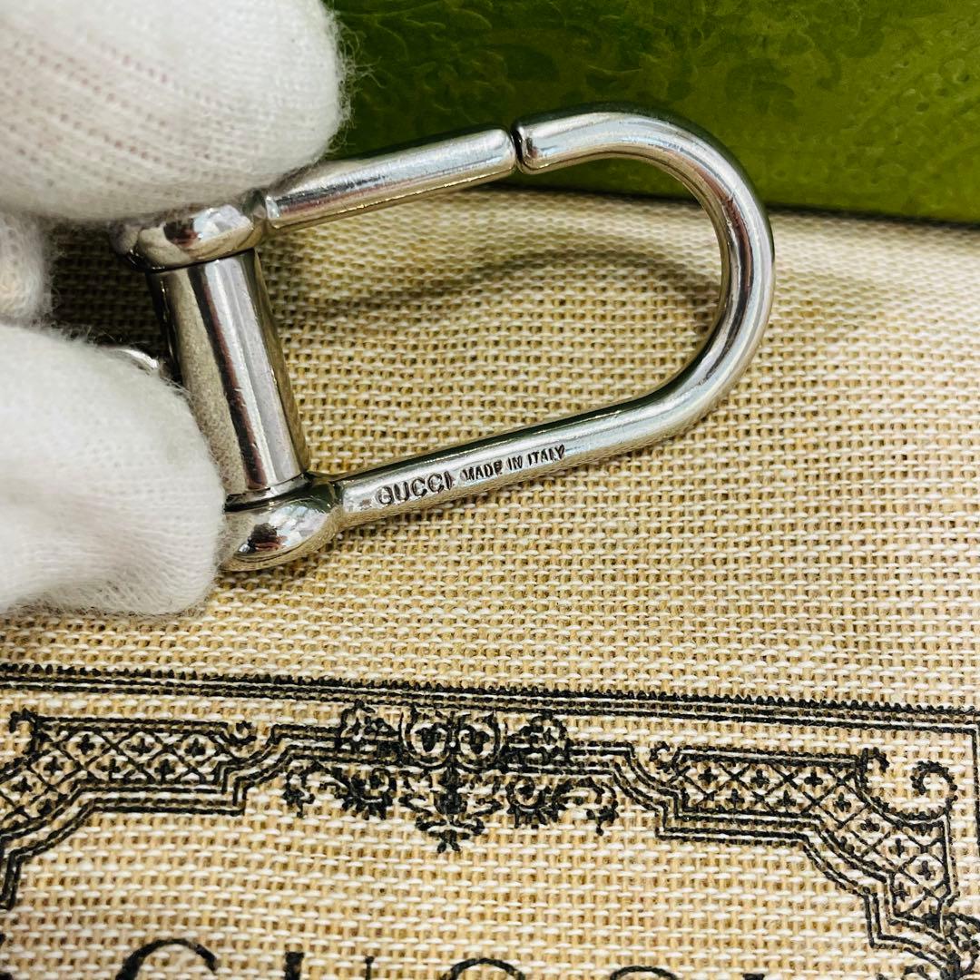 グッチ　ディアマンテ　ケース　キーリング　レザー　黒　こ銭入れ