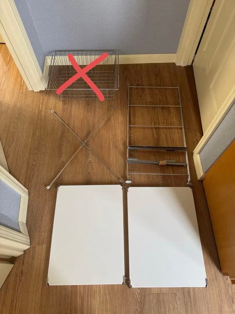 無印良品　ステンレスユニットシェルフ　ライトグレー　56センチ