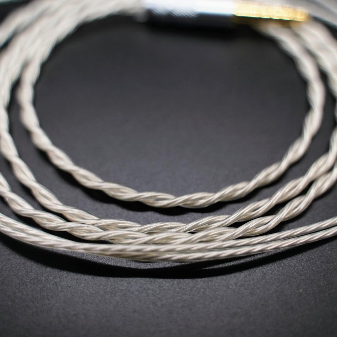 最高峰7N 超冷凍製単結晶銅銀メッキ！最高スペックリケーブル4.4mm/2pin