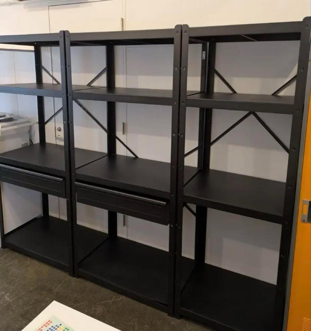 (hsbkuk)イケア BROR/ブロールスチールラック スチールシェルフ