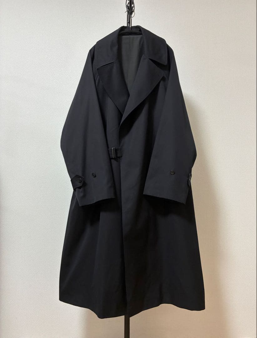 美品✨ 23ss サイズ3 コットンギャバ タイロッケンコート 黒 コモリ