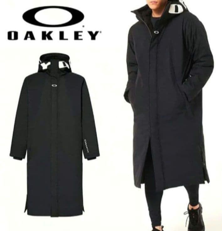 出品6日まで【新品未使用】オークリー　ロングコート Mサイズ ベンチコート 黒