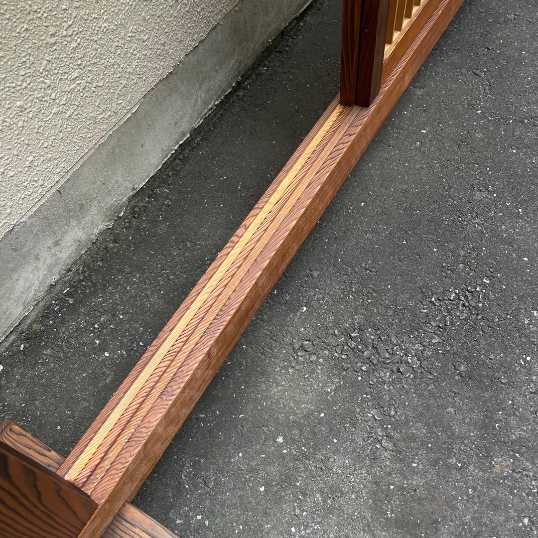 衝立　昭和レトロ　引き戸　障子　彫刻　木　 送料込　木製　欄間　パーテーション