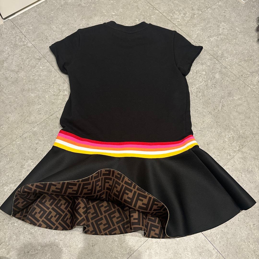 【最終値下げ】Fendi 半袖ワンピース 黒　モンスター