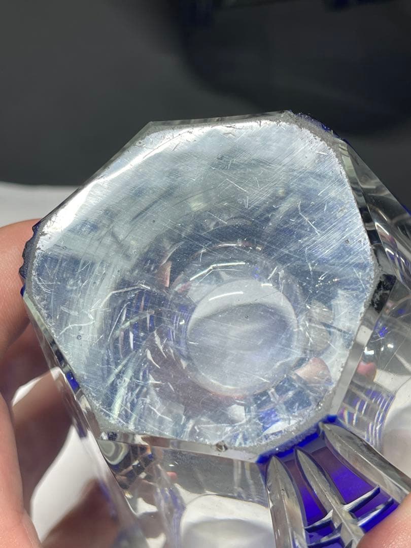 江戸切子。色被切子。古美術。骨董品。舊家蔵出し。希少品。