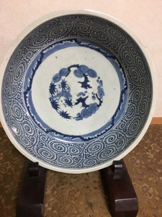 たこ唐草 大鉢 江戸中期