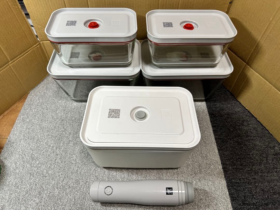 ZWILLING ツヴィリング 真空保存ポンプ＆コンテナ5個セット