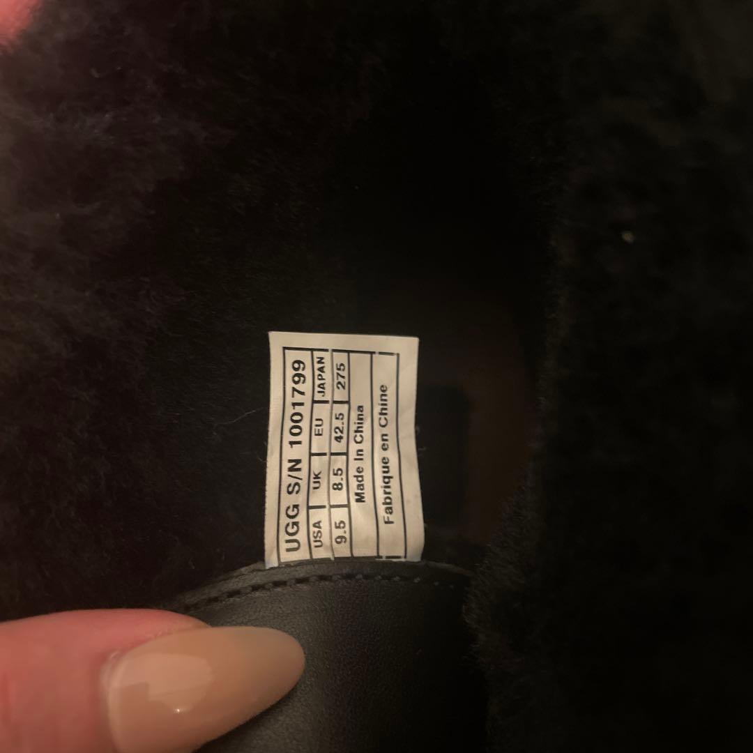 UGG ブーツブラック　ウォータープルーフスノーブーツ27.5㎝　ムートンブーツ