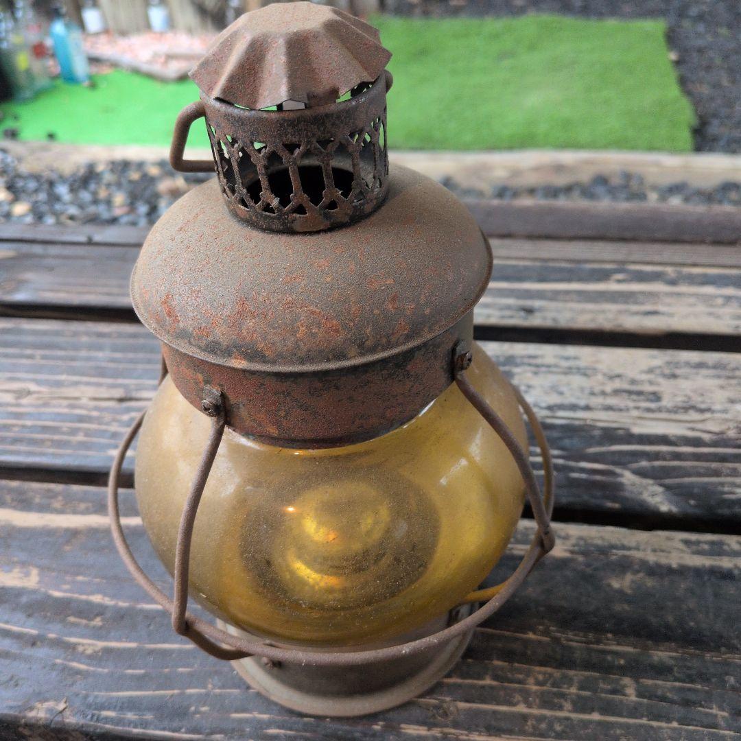 クラシックオイルランタン イエローガラス