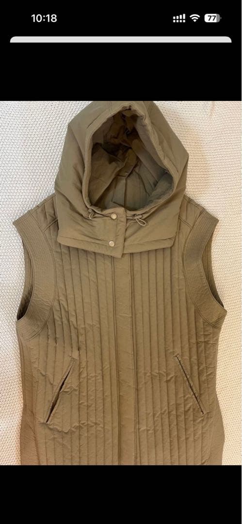 まゆ様★TODAYFUL★フード付きキルティングロングベスト★美品★