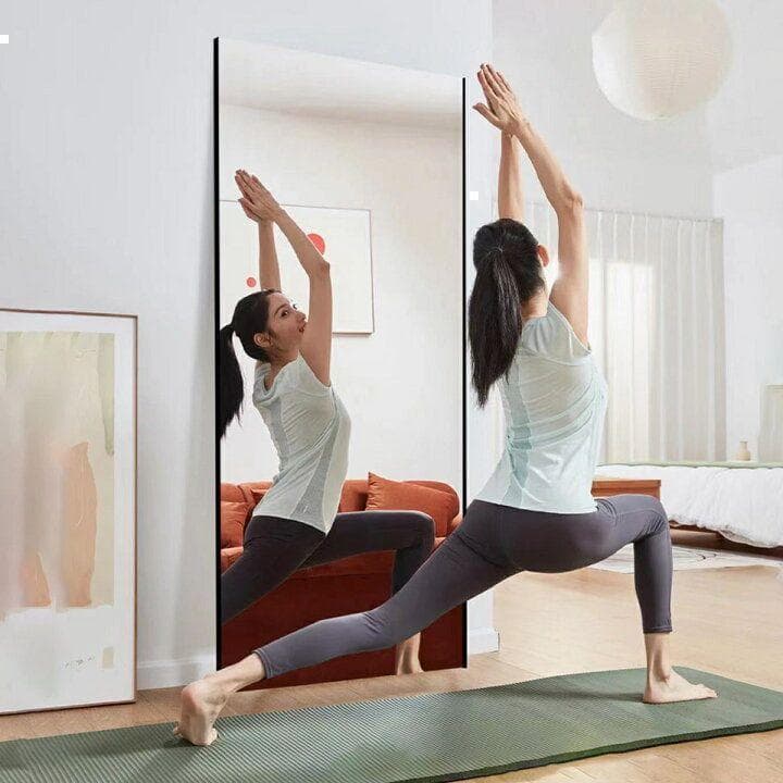 割れない鏡 ウォールミラー 壁掛け 姿見鏡 60×160cmシルバー 1624