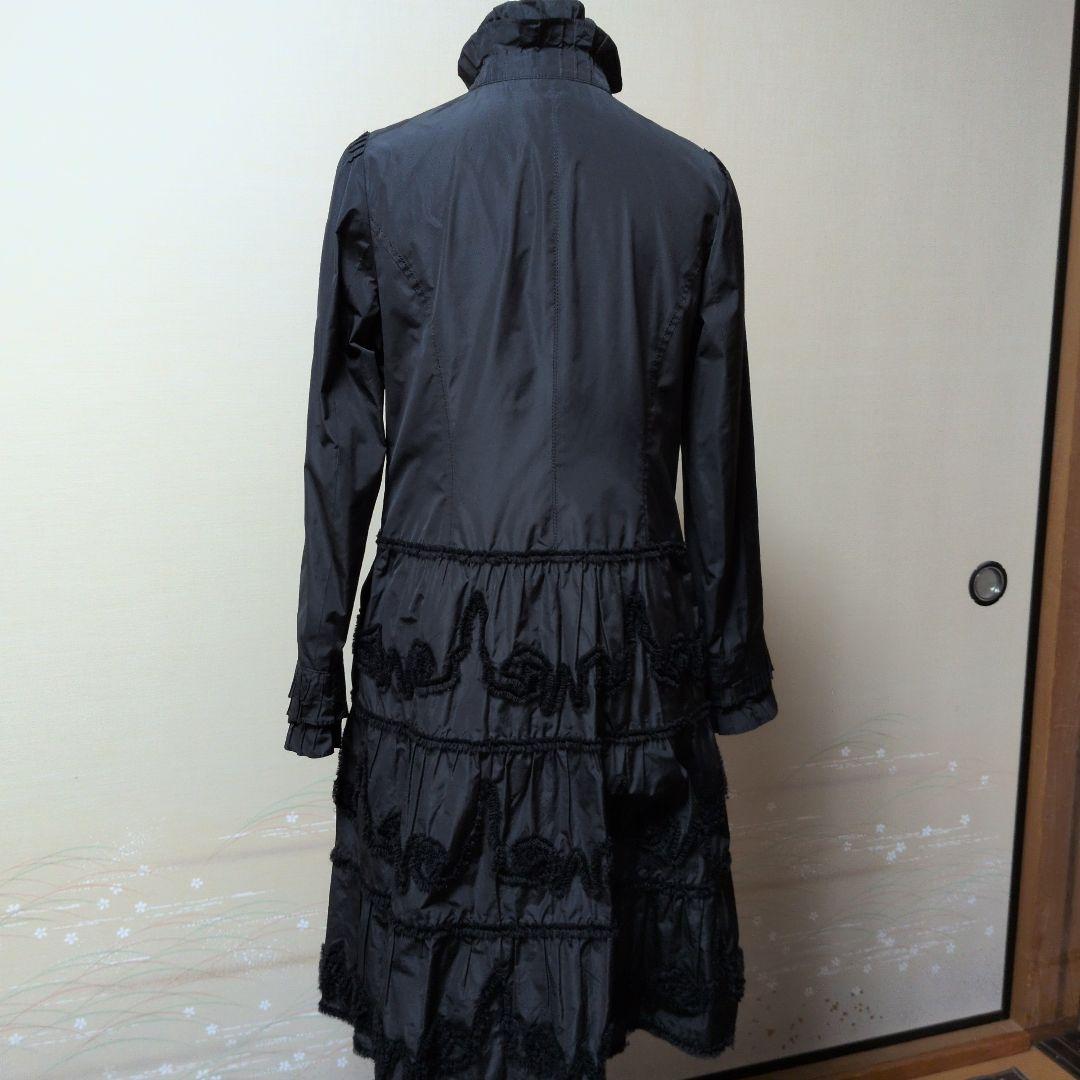 インポートロッサ《alba》☆フリル襟　秋・春合着コート　黒