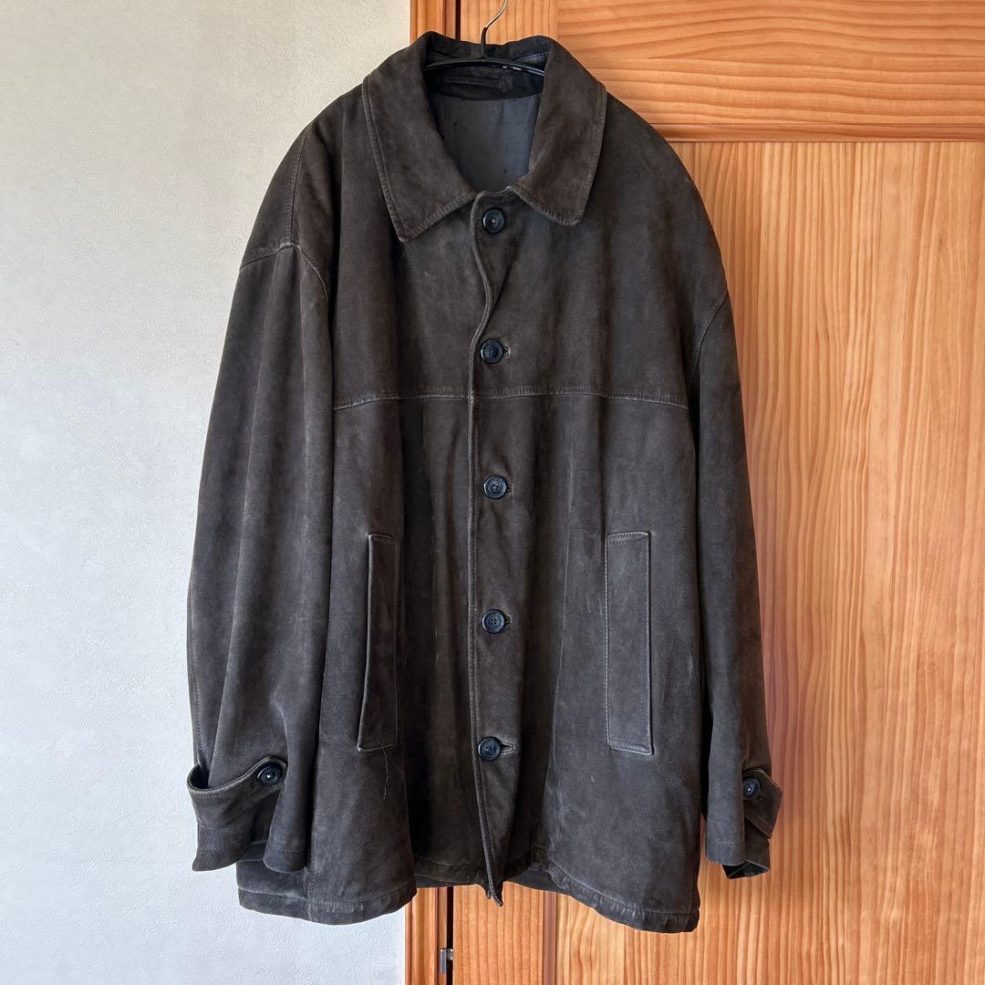 vintage 90s 本革 スエード レザーコート PETER KEEN