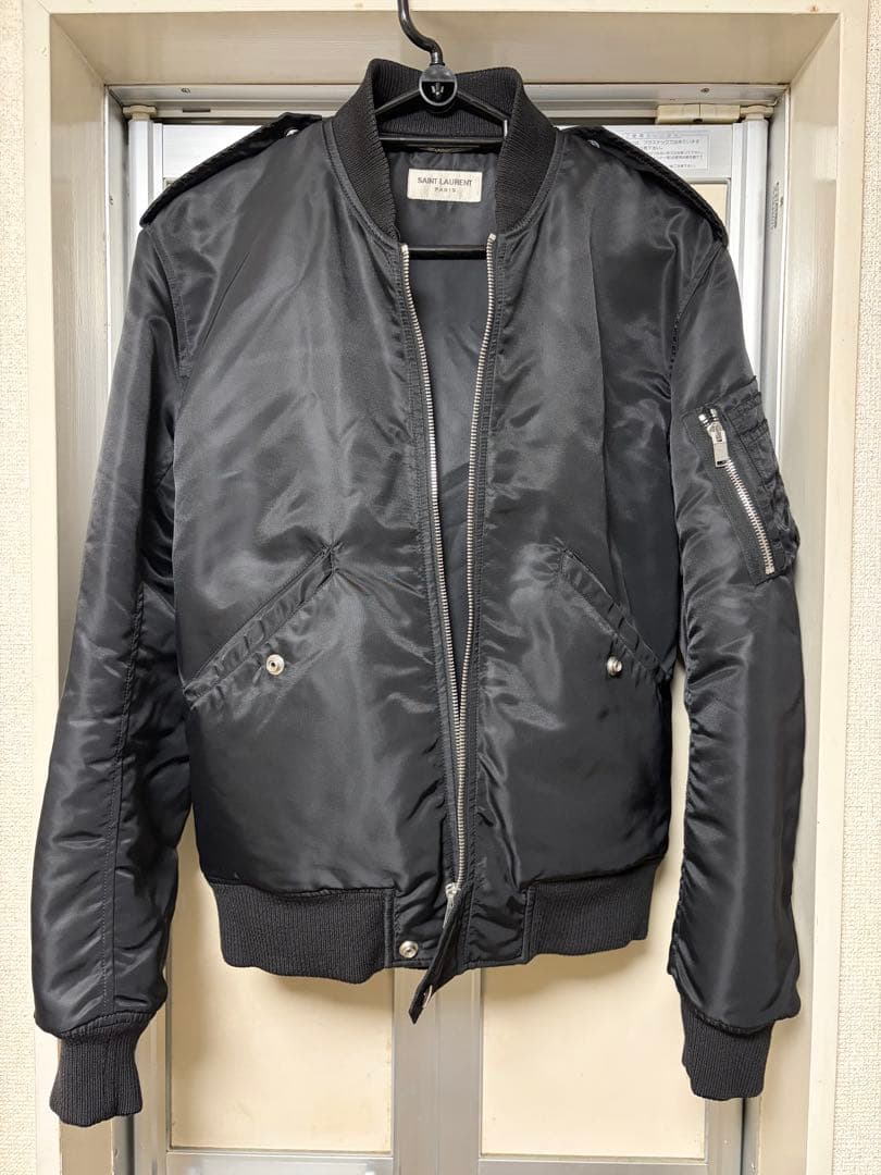 SAINT LAURENT PARIS ブラック MA-1ジャケット
