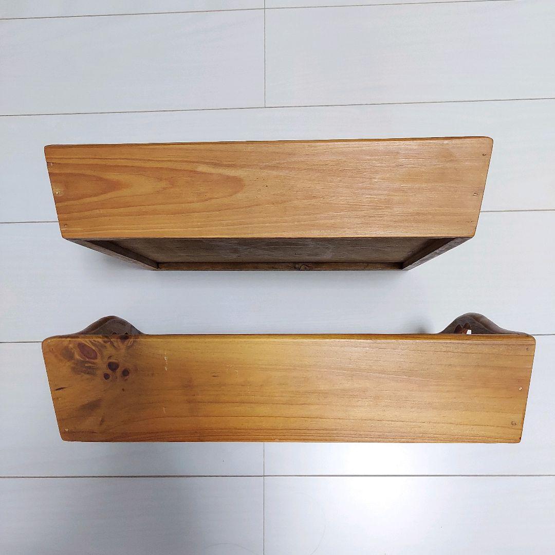 木製　ハート　ウッドプレート　引出し　トレー　２点セット