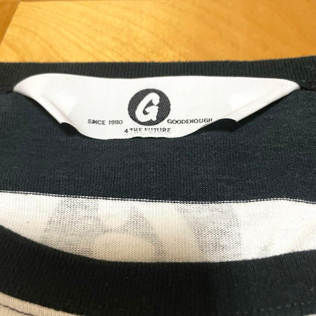 ✅激レア早い者勝ちXLサイズgoodenoughボーダーTシャツ黒白グッドイナフ
