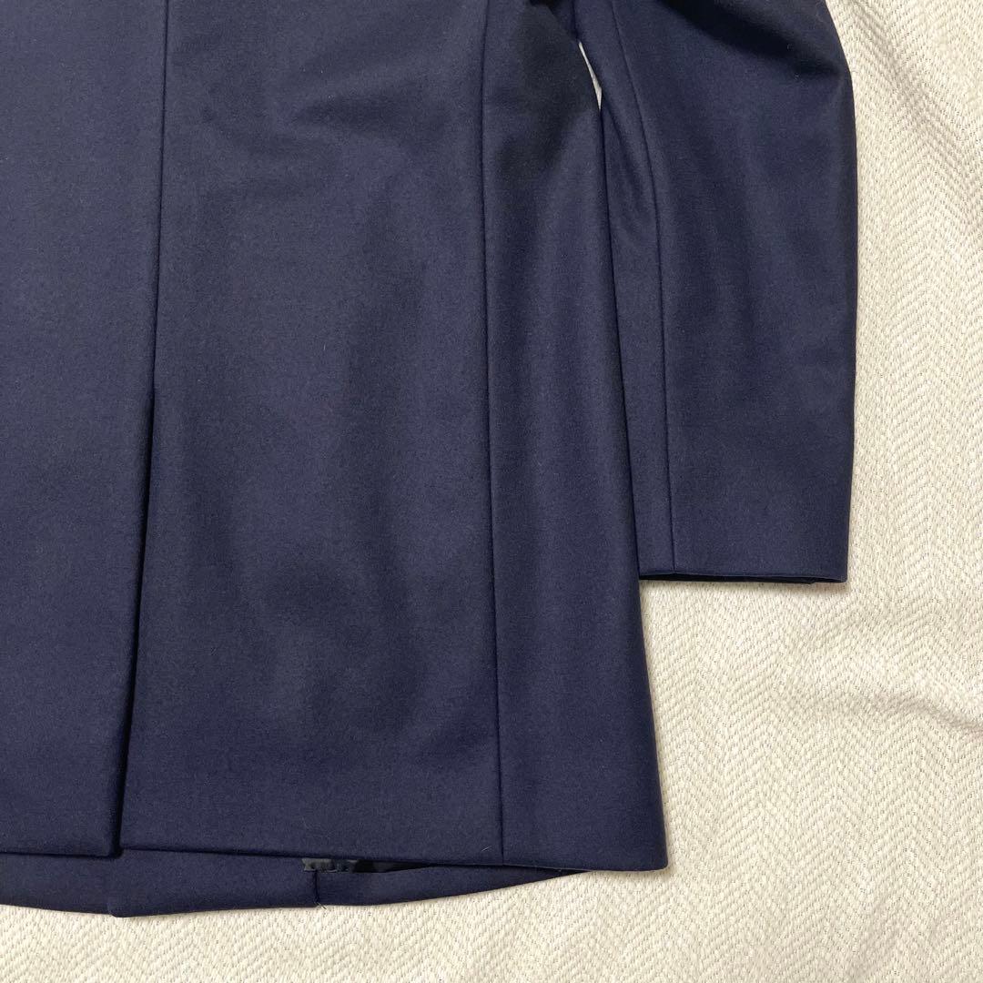 美品 Theory セオリー チェスターコート ウール カシミヤ ネイビー
