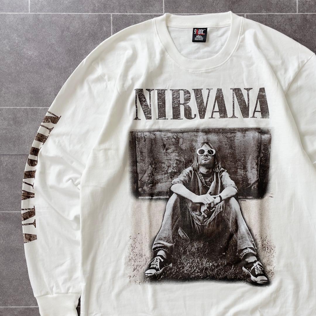 NIRVANA ニルヴァーナ カートコバーン L/S Tシャツ XL 長袖 白