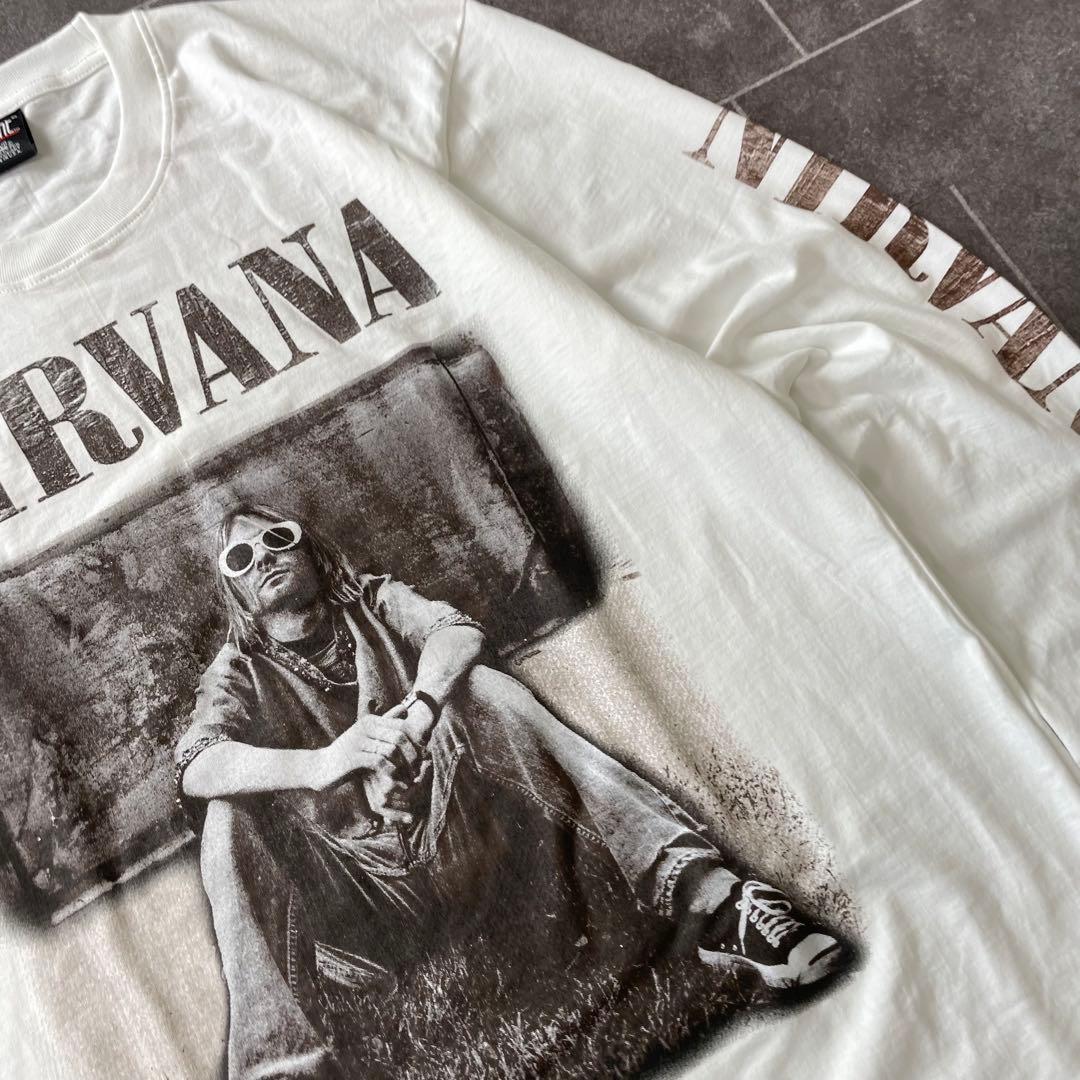 NIRVANA ニルヴァーナ カートコバーン L/S Tシャツ XL 長袖 白