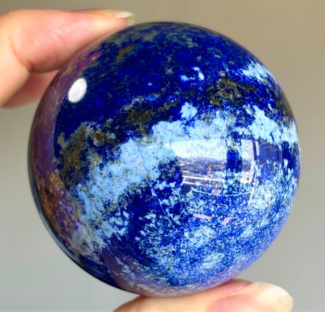 １点再入荷　レア　高品質　ソーダライト　ラピスラズリ　共生　スフィア