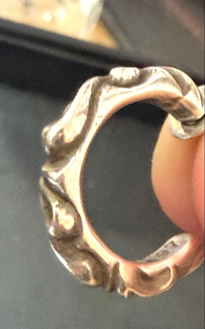 あんしん鑑定対応可　クロムハーツ スクロール フープイヤリング