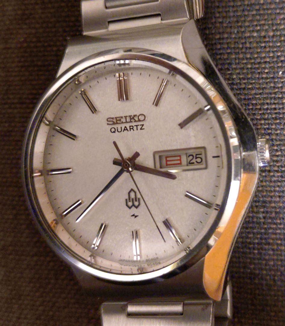 ア38/SEIKO クォーツ メンズ腕時計 ホワイトダイヤル