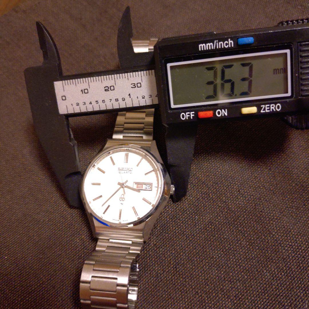 ア38/SEIKO クォーツ メンズ腕時計 ホワイトダイヤル