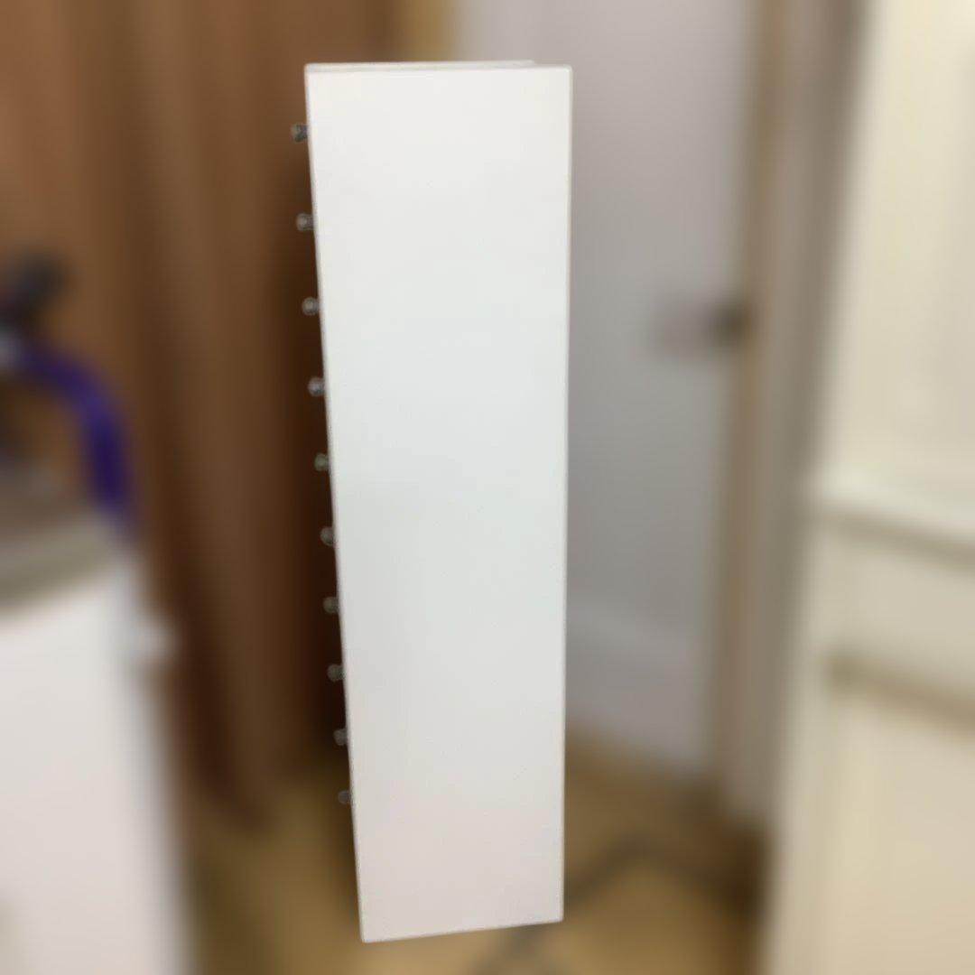 昭和レトロ　スリムチェスト　隙間収納　整理タンス　スリム整理棚　10段　ホワイト