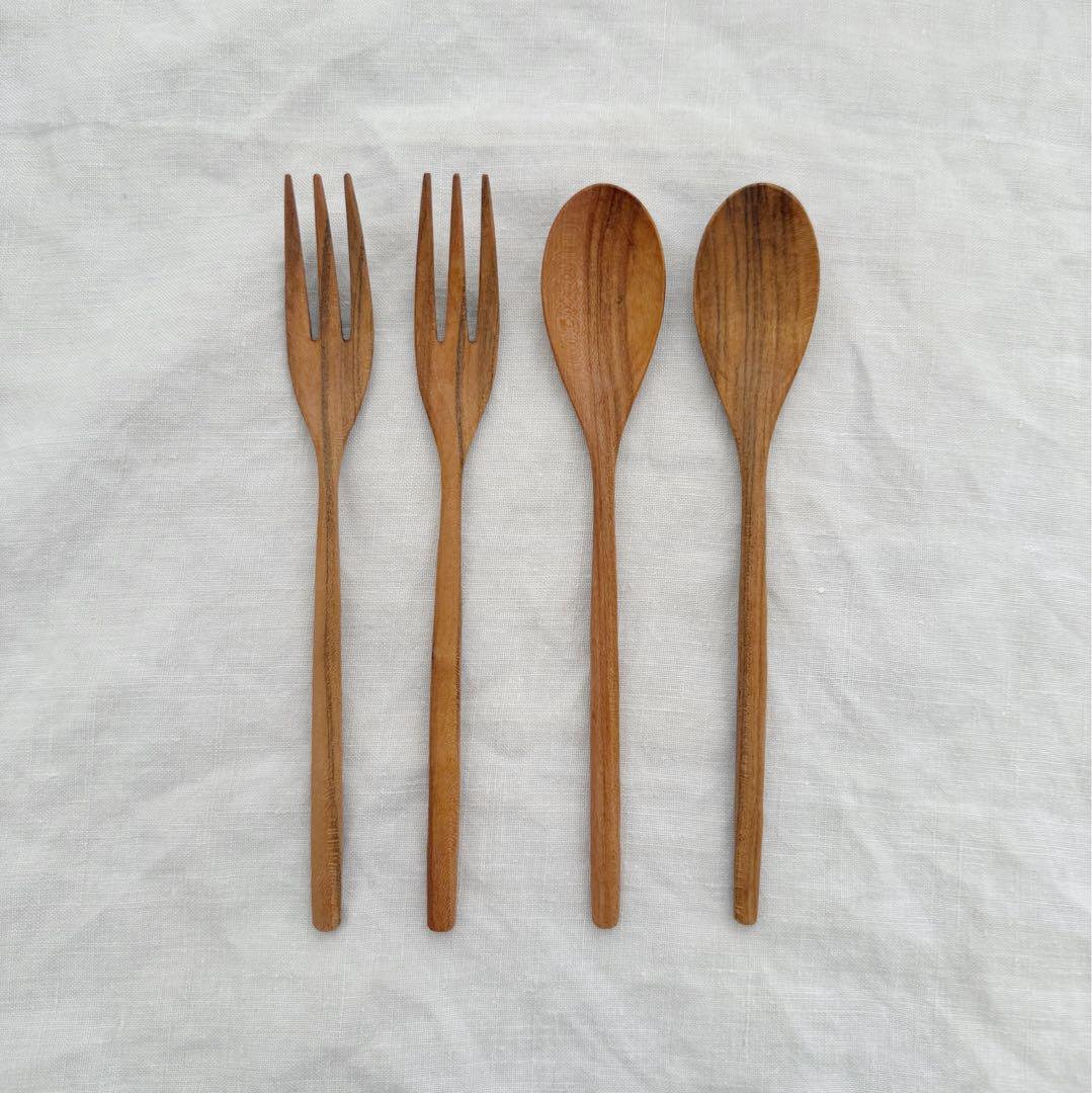 新品 町田翔 木のカトラリー 4本セット