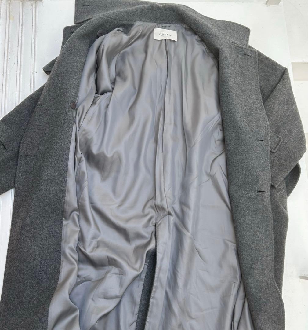 【即日発送】COCO DEAL ウールトレンチコート　グレー　Ｍサイズ
