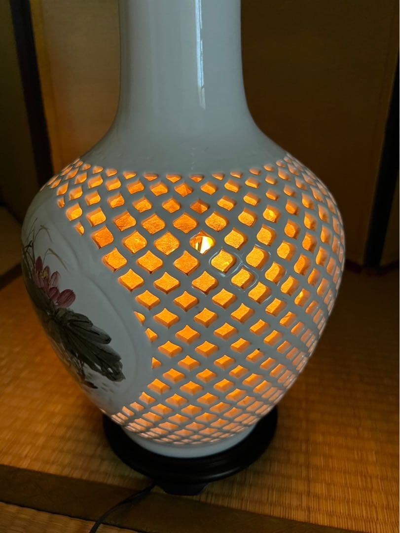 フロアスタンド ライト 陶器 インテリア 中国 ランプ