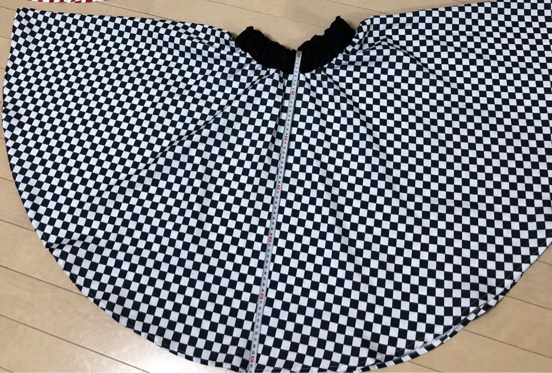 サーキュラーオールディーズロックンロール 50年代市松模様チェッカーフラック全円