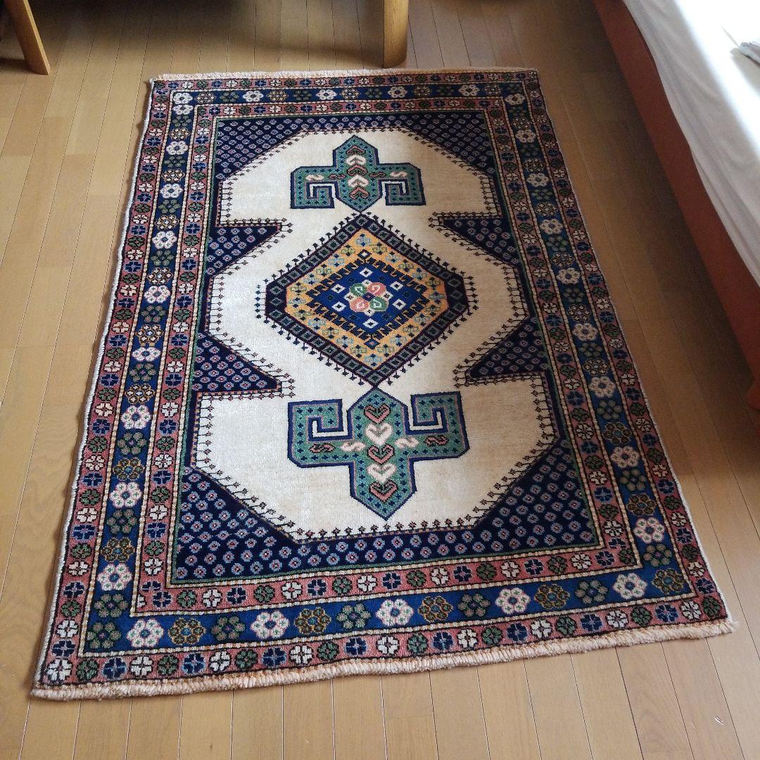 ペルシャ絨毯 手織り アルダビル産 トライバルラグ