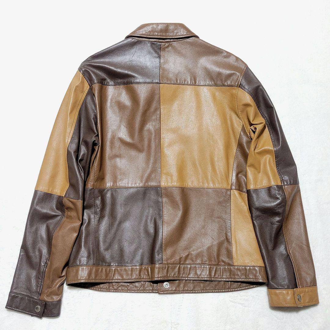 【デゼニマン】さん専用✨バーバリー　レザージャケット パッチワーク ノバチェック