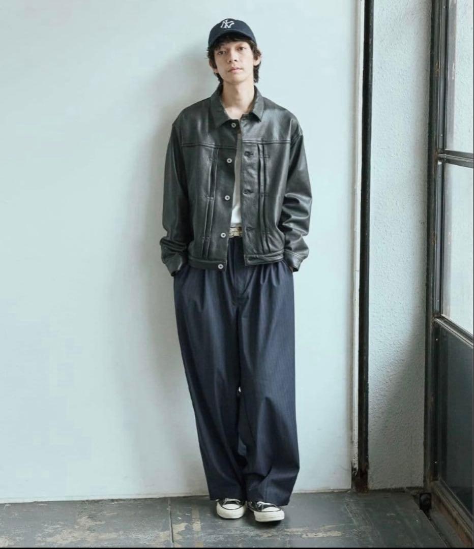 【完売品】JORNAL STANDARD ラムレザートラッカー 羊革　シボ革