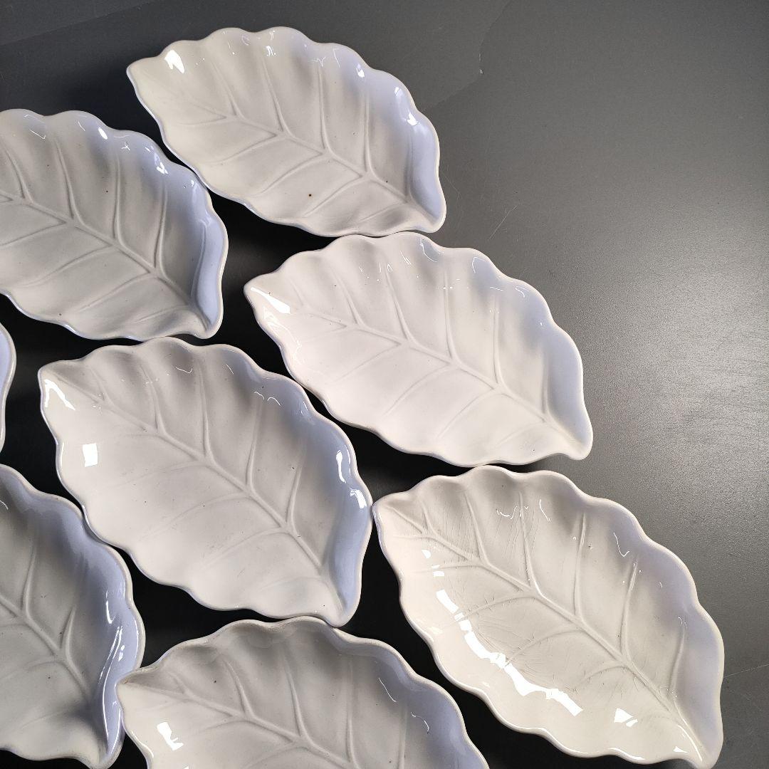 A1283-4/在銘/葉形銘々皿14客/向付/飾皿/盛皿/菓子皿/懐石道具/