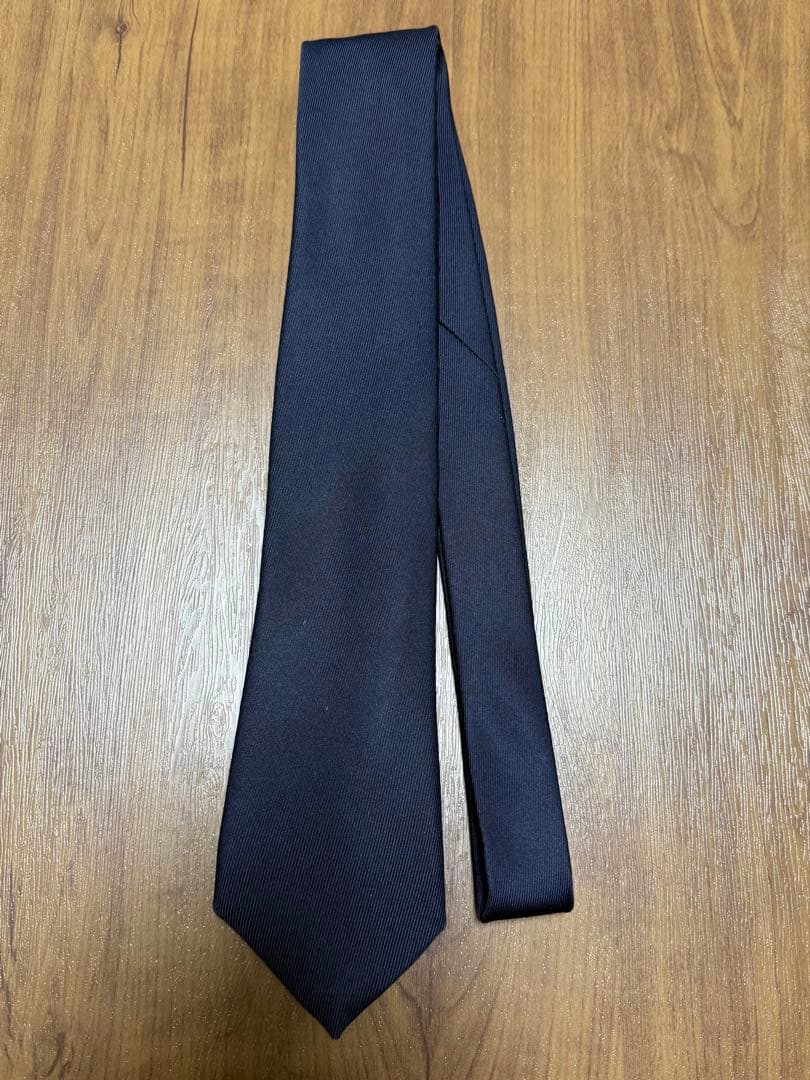 Drake's ネクタイ ネイビー ソリッド　ドレイクス