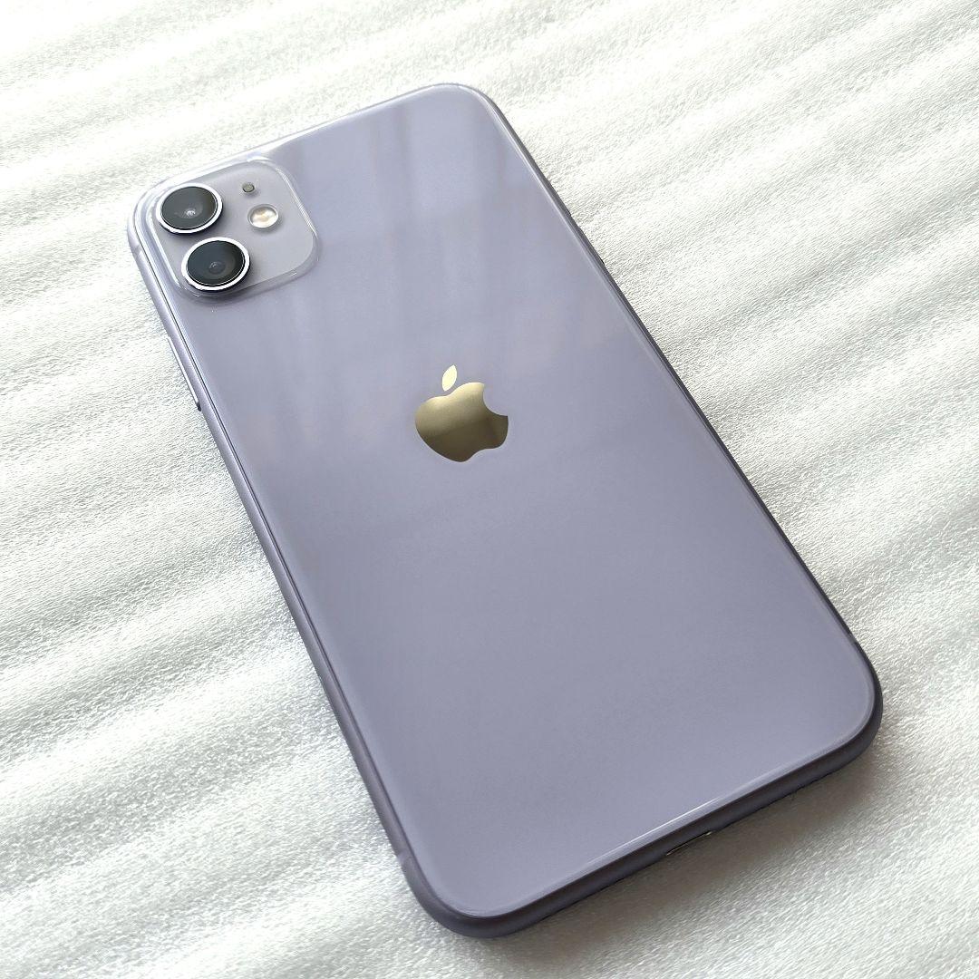 【バッテリ100%】iPhone 11 64GB パープル SIMフリー 極美品