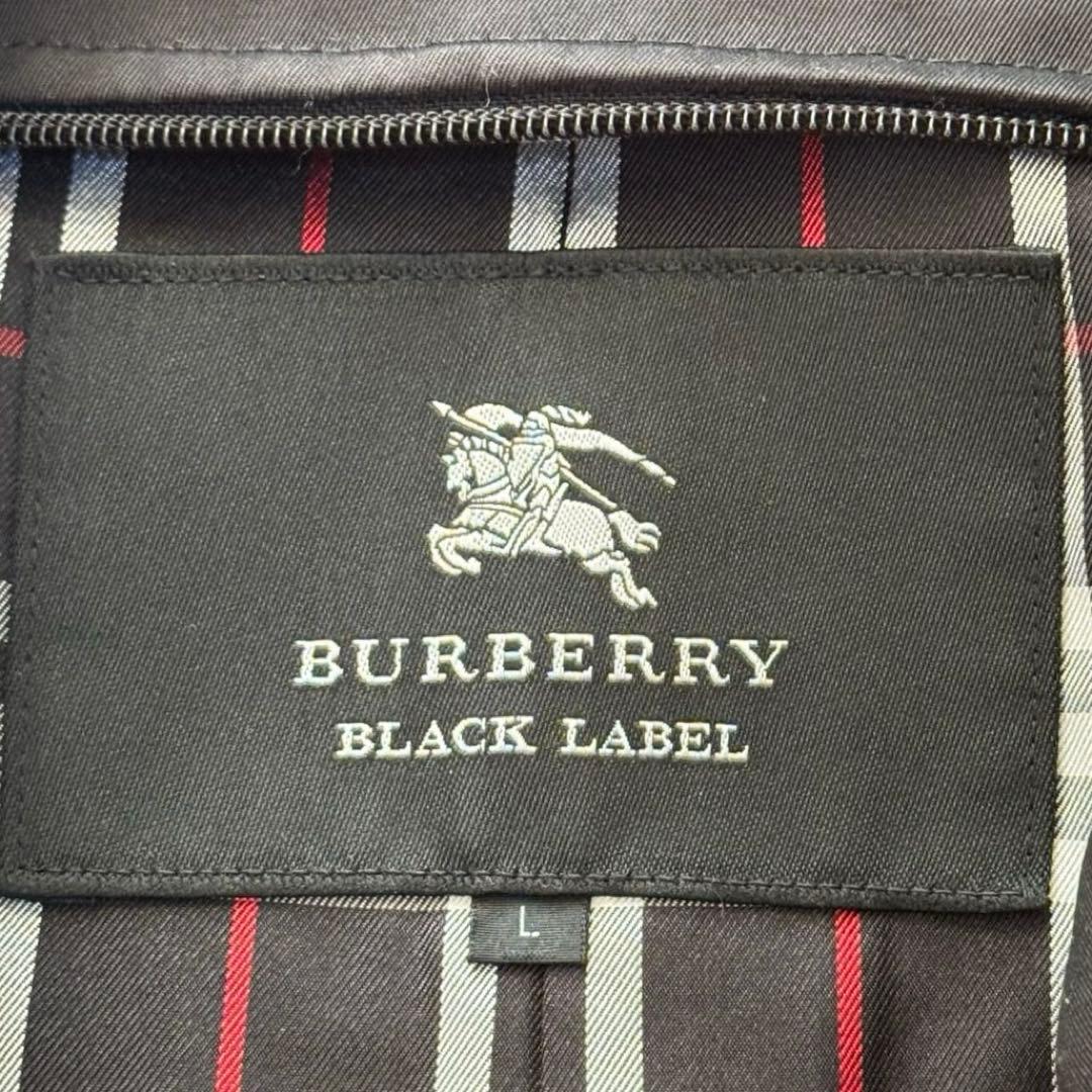 バーバリーブラックレーベル トレンチコート ライナー ノバチェック Lサイズ 黒