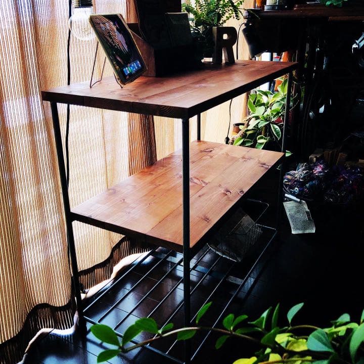 アイアンシェルフ   ラック　アイアン家具　男前　インダストリアル　モダン