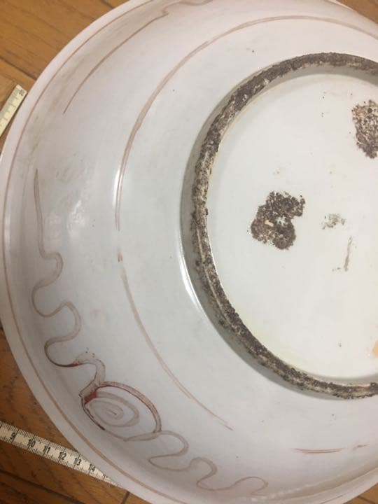 古美術 大皿 明時代 色絵 飾皿 唐物