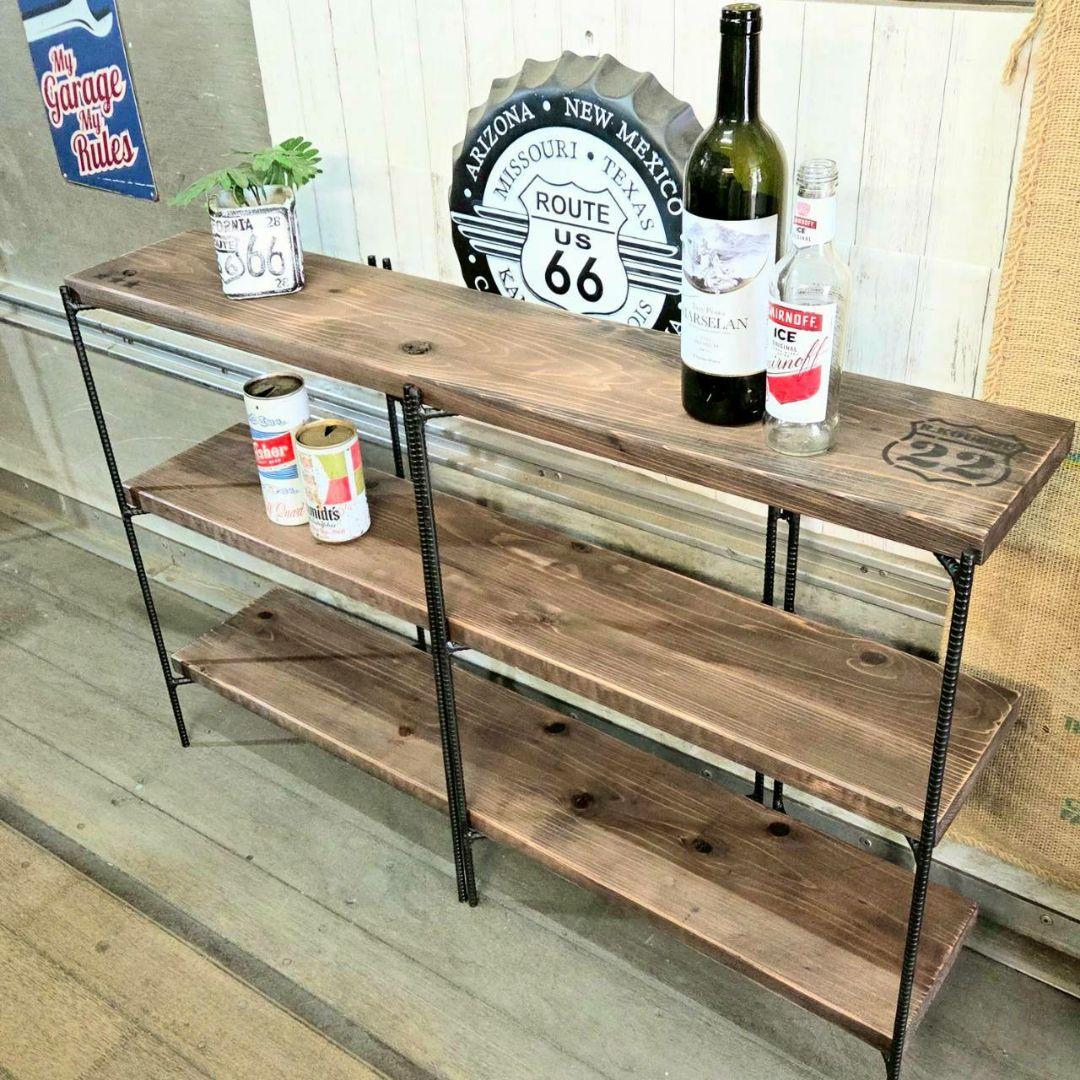 アイアンラック 折りたたみラック 飾り棚 オープンシェルフ テレビボード